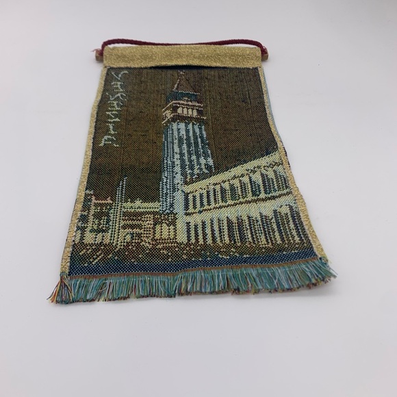 GIULIANA Fabris VENEZIA Vtg. Wall Hanging Tapestry Italian Capanile Bell Tower - Picture 8 of 10